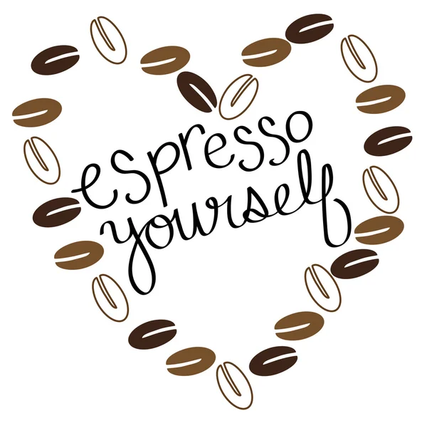 Espresso sobie serca — Wektor stockowy