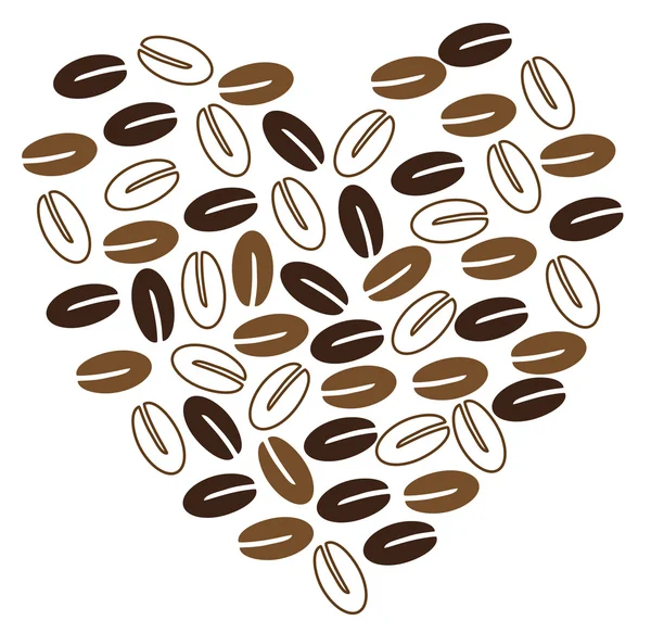 Clipart: coffee heart | Coffee Bean Heart — Stock Vector © keeweegirl ...