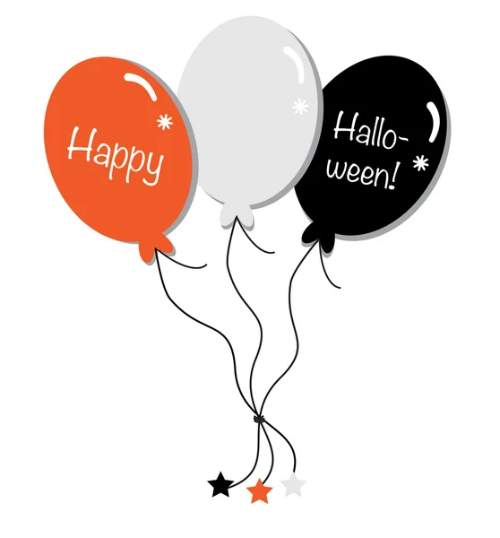 Feliz fiesta de Halloween globos — Vector de stock