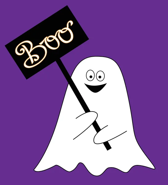Boo segno fantasma — Vettoriale Stock