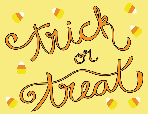 Trick or Treat bonbons maïs — Image vectorielle
