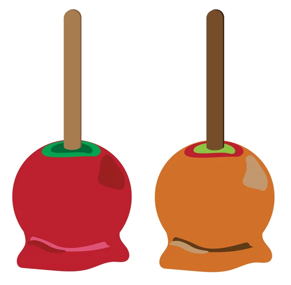 Candy karamell äpplen — Stock vektor