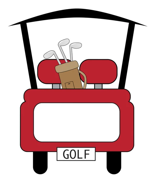 Spel sport golfbil — Stock vektor