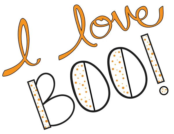 Jag älskar Boo! — Stock vektor