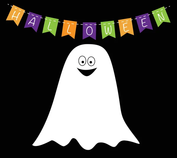 Feliz fantasma de Halloween — Vector de stock