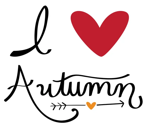 J'adore l'automne — Image vectorielle
