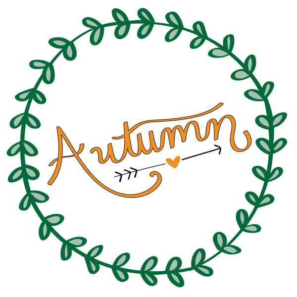 Automne automne automne amour — Image vectorielle
