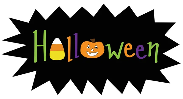 Feliz Halloween letras — Vector de stock