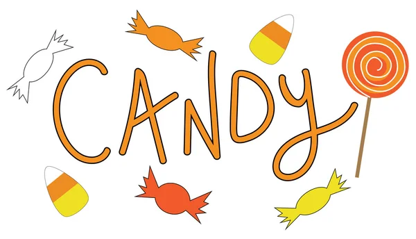 Happy Halloween Candy — Stock Vector