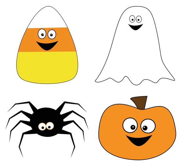 Iconos de Halloween feliz — Vector de stock