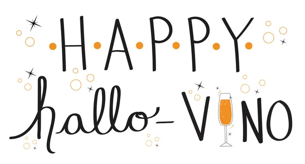 Happy Hallo Vino — 图库矢量图片