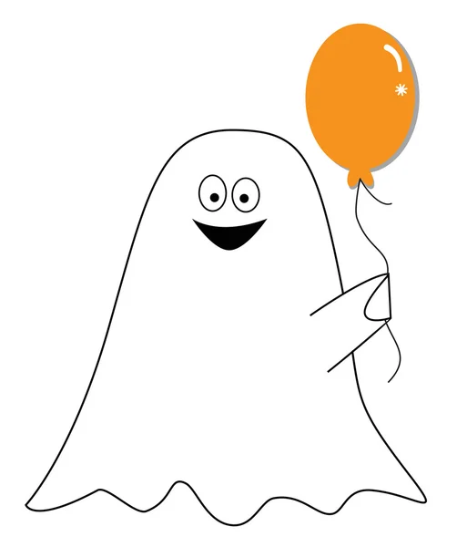 Spöke med ballong — Stock vektor