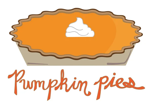Tartes de Thanksgiving à la citrouille — Image vectorielle