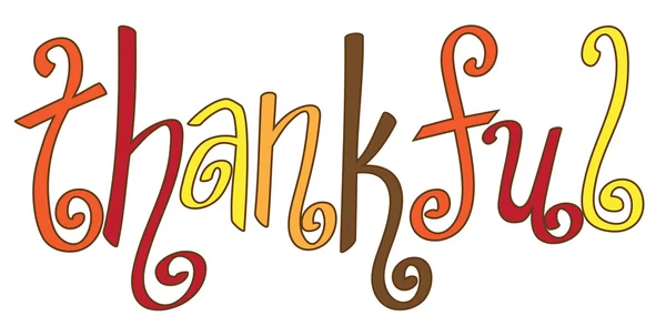 Ação de Graças Letras agradecidas —  Vetores de Stock