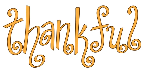 Thanksgiving Thankful Lettering — Stock Vector