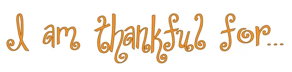 Thanksgiving Thankful For — Stock Vector