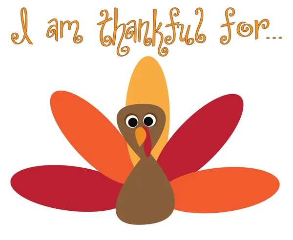 Hálás Thanksgiving-Törökország — Stock Vector
