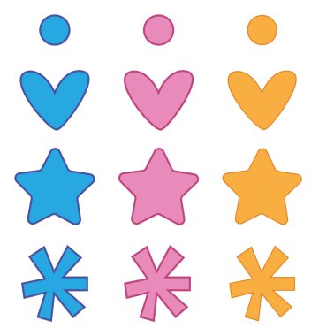 Etiketler simgeler öğeleri