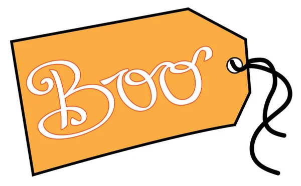 Boo Halloween Tag — Stock Vector