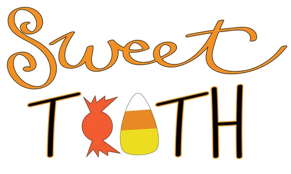 Sweet Tooth belettering — Stockvector