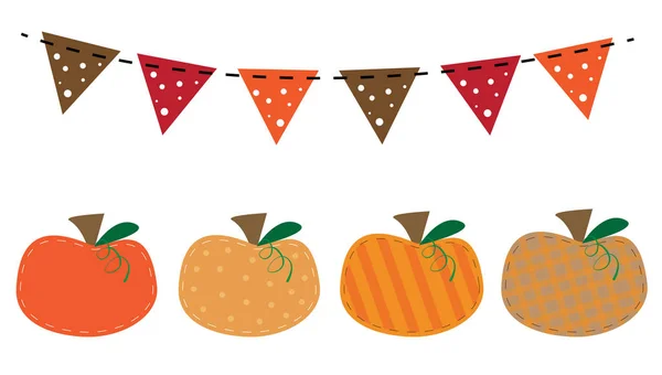 Cosecha calabazas de Acción de Gracias — Vector de stock