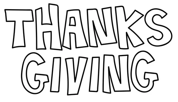 Coloriage de Thanksgiving — Image vectorielle