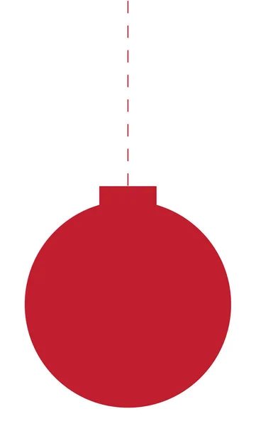 Červená vánoční ozdoba — Stockový vektor