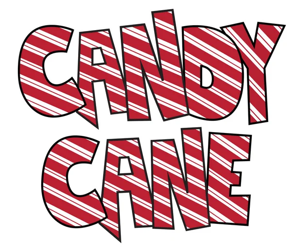 Candy Cane Letters — Stock Vector