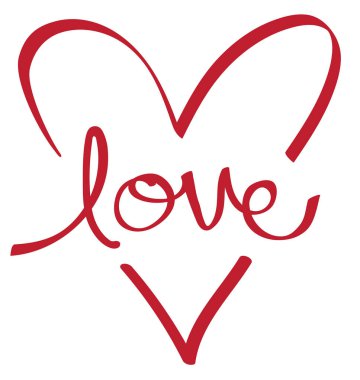 Kırmızı aşk kalp