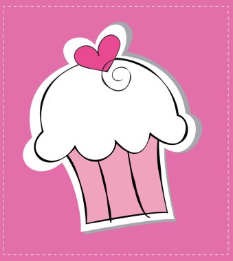 Sevgililer günü kalp Cupcake