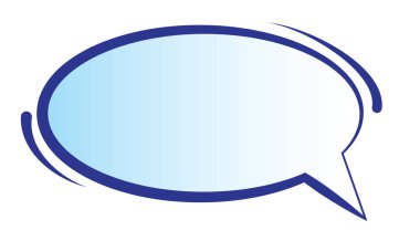 mavi konuşma balonu