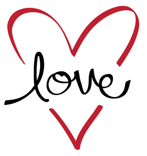 Láska Valentine srdce — Stockový vektor