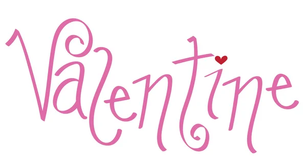 Roze valentine hart — Stockvector