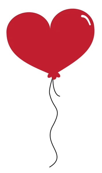 Globo rojo del corazón — Vector de stock