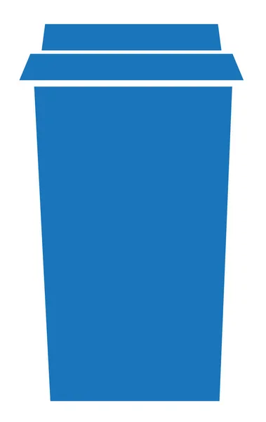 Blauwe koffiekop — Stockvector