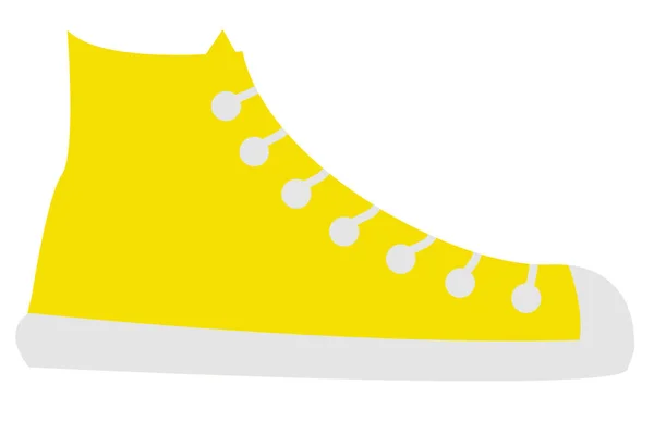 Žlutá módní boty — Stockový vektor