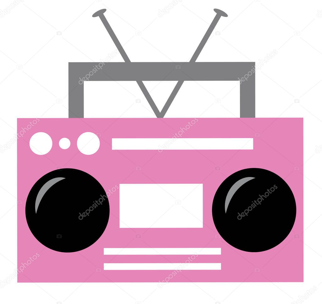 Pink Radio Boombox