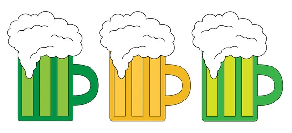 快乐圣帕特里克节啤酒 — 图库矢量图片