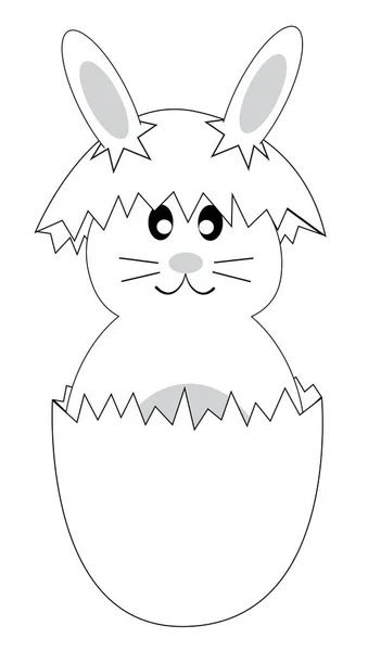 Easter bunny kleurplaat — Stockvector