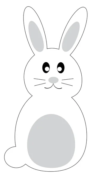 Easter Bunny Coloring Page — Stock Vector