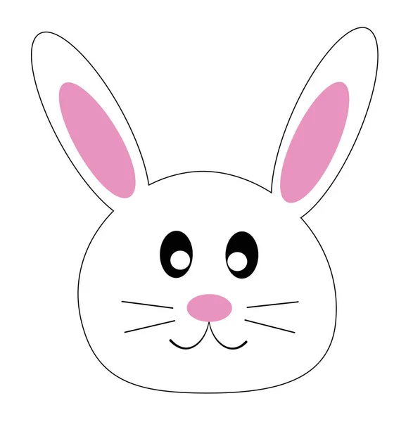 Cara de conejo de Pascua — Vector de stock