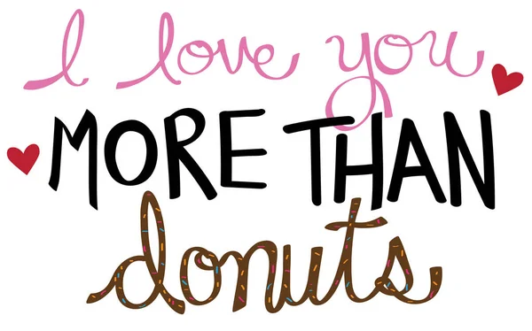 Te amo más que a los donuts — Archivo Imágenes Vectoriales