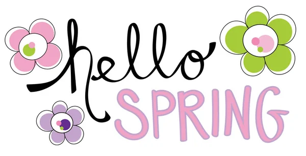 Hello Spring Season — Stock Vector