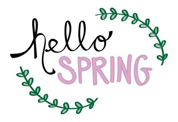 Hello Spring Season — Stock Vector