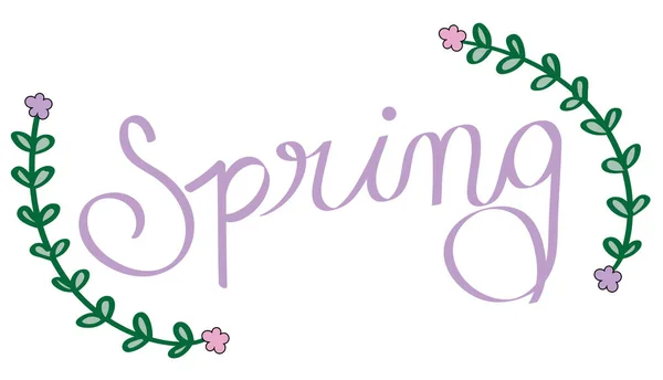 Letras de temporada de primavera — Archivo Imágenes Vectoriales