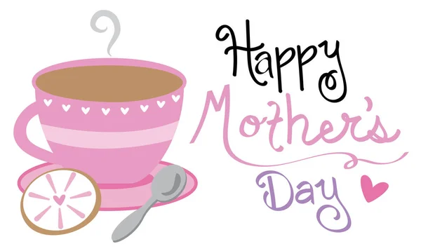 Happy Mothers Day Tea — Stock Vector