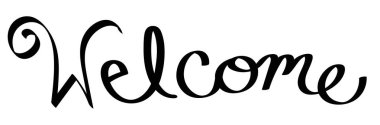 Cursive hat yazı hoş geldiniz