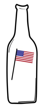 Amerikan bayrağı vatansever bira