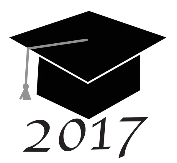 Grad School Cap 2017 — Stockvector