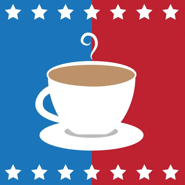 アメリカン コーヒー カップ マグカップ — ストックベクタ